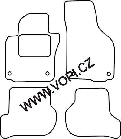 Autokoberce Škoda Octavia II 06/2004 - 12/2007 Royalfit (4306)